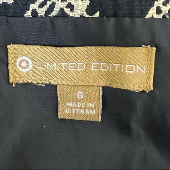 Target Limited Edition Empire Waist Gold Circle Woven Jacquard Mini Dress, Sz 4 - Picture 8 of 12